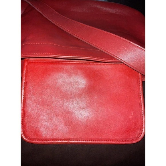 COACH Soho Women’s Vintage Buckle Red 'Poppy' Leather Hobo Bag Made in USA - Picture 15 of 16